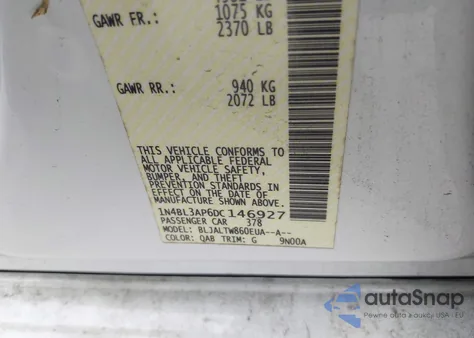 2013 Nissan Altima 3.5 Sv from USA, damaged, VIN 1N4BL3AP6DC146927